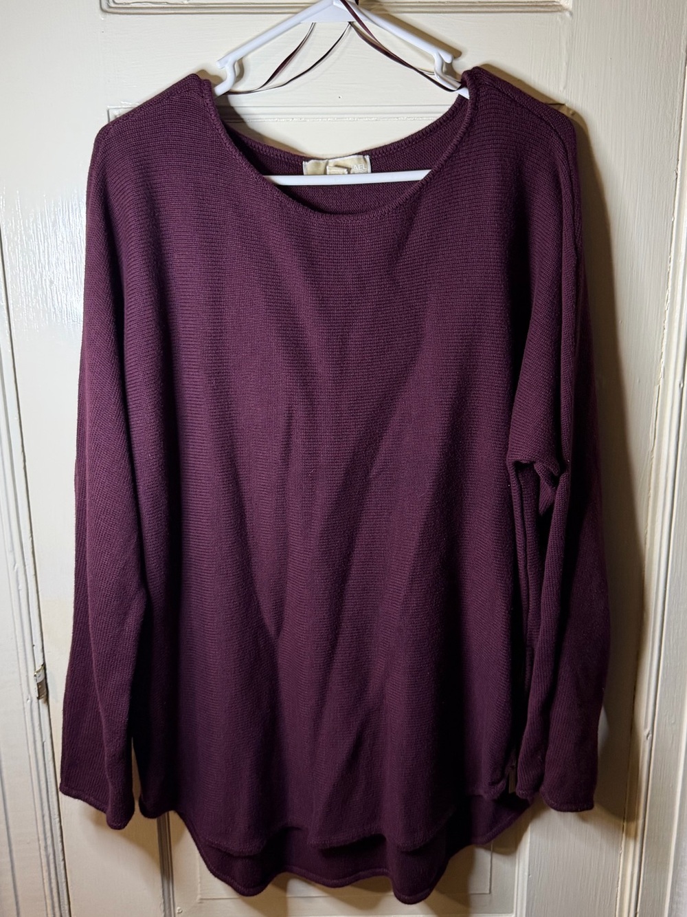 Michael Kors Deep Plum Scoop Neck Pullover